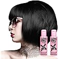 2x Crazy Color Semi-Permanent Hair Dye 2x 100ml (Black)