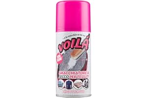 EBANO Voilà, Smacchiatore a secco spray per tessuti, Tappeti, Divani, Moquette, Elimina macchie in modo Istantaneo, Azione immediata senza aloni, 200 ml
