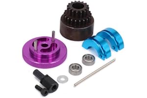 RCAWD Two Speed Clutch Set Bell Shoes Springs Flywheel Bearings Axle 16T-21T 16-21 Tooth Teeth for 1/10 RC Hobby Model Nitro Car HPI HSP Traxxas Axial 1set