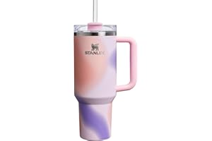 Stanley 1913 Quencher H2.0 Flowstate Tumbler 1.2L - 11 Hours Cold - 48 Hours With Ice - Drinking Bottle With Straw, Handle And Lid - Thermos Cup For Cold Drinks - Rose Petal Motion