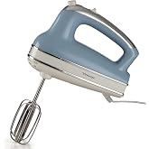 Ariete Vintage Hand Mixer Blue 1548/05-450 Watt, 5 Speed, Whisk and Kneader Heads, Turbo Function