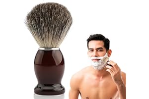 BRISKORE Rasierpinsel, Männer Rasierpinsel mit Holzgriff Rasierpinsel Dachshaar Gesichtsbart Haarreinigung Rasierwerkzeug Dachshaar Reiserasierpinsel Rasierpinsel Schwarz