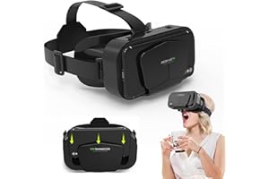 HOORAWWI VR-Virtual-Reality-Headset, Mini-VR-Headset für 3D-Filme, Videospiele, VR-Brille für Erwachsene und Kinder, VR-Brille für iPhone 16, 15, 14, 13 Pro Max + Samsung Galaxy S25, S24, S23, S22 usw. 5-7,2