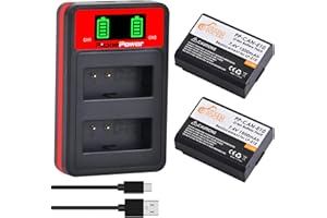 Pickle Power 2pcs LP-E10 Batteries et Chargeur Rapide Dual pour EOS Rebel T3, T5, T6, T7, T100, EOS 1100D, EOS 1200D, EOS 1300D, EOS 2000D, Kiss X50, X70 X80, X90