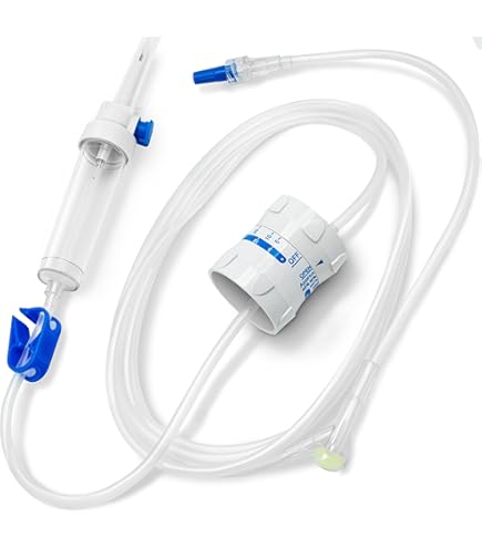 SANIFARMAITALIA - Deflussore Con Ago E Roller, Cono Luer Lock, Tubo 150 Cm - Alta Qualità