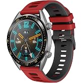 Strap Compatible with Huawei Watch GT5 46 mm/GT4/GT3/GT2/GT 22 mm Replacement Arm Silicone Sports Strap for Huawei Watch GT Active/GT2 Pro/Honor Watch Magic/Galaxy Watch 46 mm/3 45 mm/Gear S3