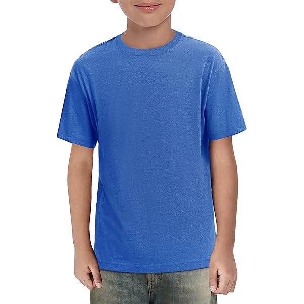 Haloumoning Jongens T-shirt kinderen korte mouwen ronde hals bovenstuk zomer effen tops basic vrije tijd shirts, beige, 150