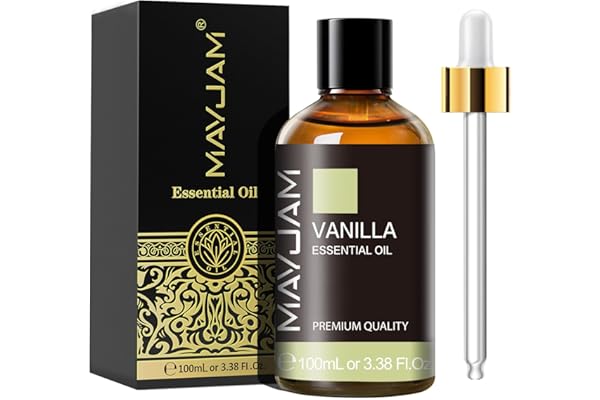MAYJAM Huile Essentielle de Vanille 100ML de Haute Qualité pour Diffuseur, Humidificateur, DIY, Home, Wardrobes