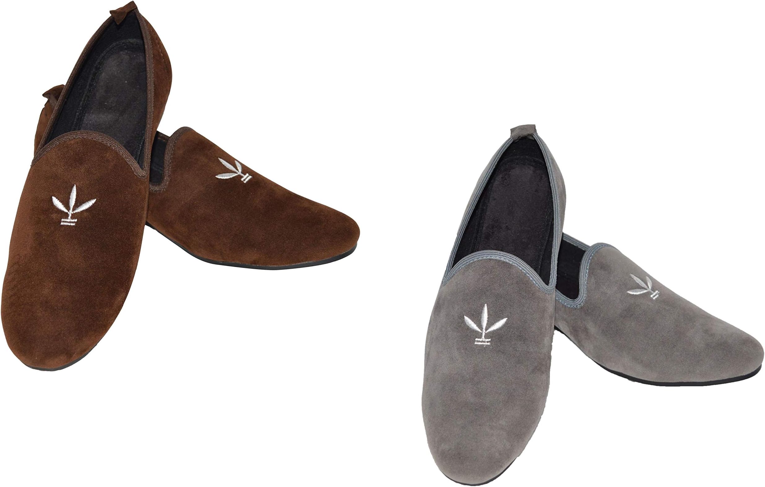 Velour India Men's Dual Tone Velvet Loafers Casual Shoes Moccasins Combo for Men.