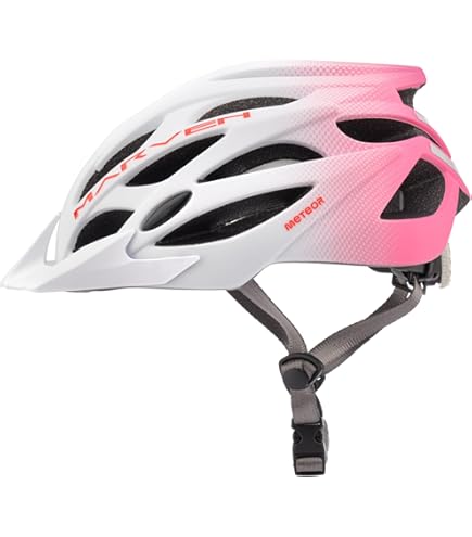 Casco Da Bici Leggero Con Luce Posteriore - Regolabile Per Uomo E Donna - Rosso - Foto 2