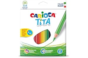 Carioca Tita-hexagonal 42794 – Boîte de 24 crayons de couleur