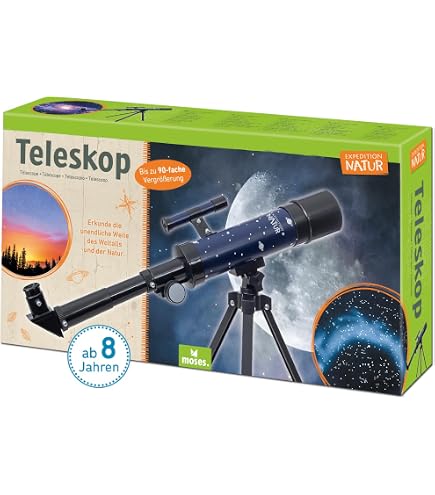 Mini Télescope Et Microscope 2 En 1 Moses Expedition Natur - Pour Enfants, Randonnée Et Camping