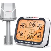 ThermoPro TP270 3 Dış Sens&ouml;rl&uuml; Kablosuz İ&ccedil; ve Dış Mekan Termometre, 183m Menzilli 4 Kanallı Dijital Nem &Ouml;l&ccedil;er ve Hava İstasyo