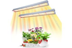 COKOLILA 2 piezas Lámpara de planta LED T5, lámpara de cultivo LED de espectro completo de 42 cm, luz de planta con función de reflector/cadena de margaritas para siembra, estantes de cultivo