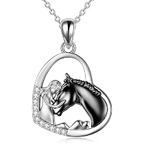 YAFEINI Collana Con Ciondolo Cavallo In Argento Sterling 925 – Gioiello Simbolo Di Libertà E Passione, Regalo Perfetto Per Donne E Ragazze Amanti Dei Cavalli