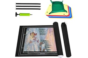 KIPIDA Tapete Puzzle 3000 Piezas, Puzzle Mat Roll Up Puzzle Pad, Estera de Rompecabezas Portátil Enrolla Puzzle, Tapetes para Puzzles, Tapete para Enrollar Puzzles, Alfombra Guarda Puzzle, Amantes del