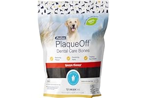 ProDen PlaqueOff Dental Knochen für Hunde, Speck (13er-Packung – 485 g), gegen Mundgeruch, Plaque, Zahnstein