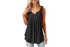 Florboom Shirts Womens Casual Button Up Blouse Long/Short/Sleeveless Sleeve Solid Color Swing Tops