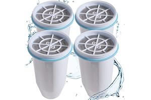 ZEROLIQUID Sostituzione filtro acqua compatibile con brocche e dispenser Zerowater ZR017 ZP010, rimuovere 99,9% piombo, cloro, fluoro, metalli pesanti, PFOAPFOS, senza BPA, certificazione TUV, 6 stadi (4