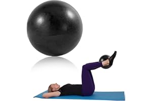 OMCGG 9 Inch Soft Pilates Ball, Small Exercise Ball with Inflatable Straw Anti-Burst Non-Slip PVC Mini Gym Ball for Yoga Pilates Barre Physical Therapy Core Strengthening Posture