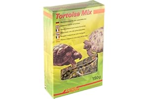 Lucky Reptile Tortoise Mix 150g roślinny pokarm dla żółwi z dużą ilością błonnika - Granulki ziół łąkowych z kawałkami marchwi i płatkami nagietka - dla żółwi lądowych i roślinożernych gadów