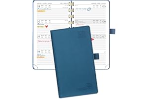 POPRUN Agenda de Poche 2023 2024 16,5x9 cm-Petit Planner Semainier Scolaire 17 Mois D'août 2023 à déc 2024 avec Couverture Souple Spirale, Fente Pour Carte, Papier Certifié FSC®80 g/m²-Bleue Nuit