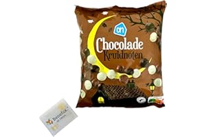 AH Kruidnoten mit Schokolade Holland Spekulatius Spezialität 1kg + Benefux. Erfrischungstuch
