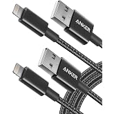 Anker iPhone Cable Pack 2 6ft USB A to Lightning Nylon | MFi Certified Cable for iPhone SE/XS/XS Max/XR/X/8 Plus/7/6 Plus, iP