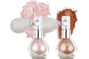 Glitter Spray, MKNZOME Glitter Capelli Spray Glitter Corpo Impermeabile Spray Brillantini Vestiti Make Up per Capelli, Viso,Halloween, Natale, Club, Feste