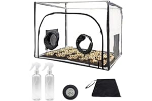 ‎KENSBRO Kensbro Still Air Box,Tragbares Mushroom Grow Kit, PVC Pilz-Wachstums-Set mit 2 Arm Ports, Faltbare Pilzzuchtzelt für Heimwissenschaftler, Vielseitige Kultivierung für Gartenbaubedarf