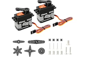 AYWHP 2PCS 40KG RC Digital Servo Servomoteur,Digital RC Servo Numérique à Engrenages Métalliques Servo RC avec engrenage en métal pour RC 1/8 1/10 Hélicoptère Robot Compatible avec Arduino