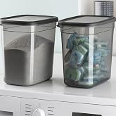 2000 Ml Deterjan Kabı Tablet + Deterjan Saklama Kabı 2'li Set Antrasit