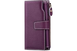 SENDEFN Portafoglio Donna Grande Capacità Pelle RFID Portamonete Donna,con 20 Titolari di Carta Cerniera Portafoglio Donna