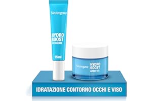 Neutrogena Hydro Boost Skincare Kit, Set skincare viso completo con Crema Idratante Viso Aqua-Gel 50 ml e Contorno Occhi Anti-Fatica 15 ml per una pelle idratata e luminosa – Kit Esclusiva Amazon