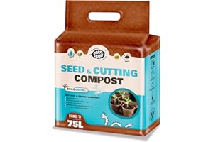 COCO&COIR EVERYTHING IN A NUTSHELL Coco & Coir Seed Compost Perlite Potting Mix | Peat-Free Organic Coco Soil Indoor Plants/Houseplants - Coco Grow+ (75L / 5KG)