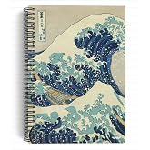 Katsushika Hokusai/The Great Wave off Kanagawa,1829 | Spiralli Defter 25 | A5 | &Ccedil;izgili | 100 Sayfa | Okul (D&uuml;z)
