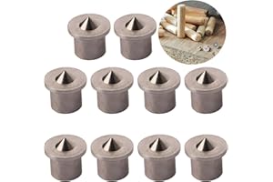 CESFONJER Dowel Pin Center Woodworking Alignment Tool Points Marker Drill Center, 6 mm Dowel Drill Center Points Pin Set (10 pcs)