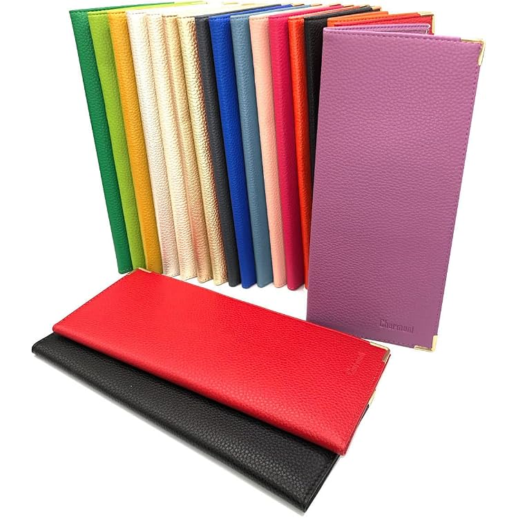 Porte-Chéquier Cuir Vachette Charmoni - Anti RFID - 9 Emplacements Cartes - Talon à Gauche