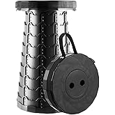 Doseno Upgraded Foldable Stool Thickened, Portable Collapsible Retractable Stool for Fishing, Hiking, BBQ, Parties, Outdoor A