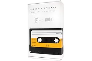 Suck UK Cassette Speaker | Retro Bluetooth Speaker | Tech Gadgets | Cassette Tape Novelty | Retro Speakers | Wireless Bluetooth Speakers | Home Accessories | Portable Player | Phone Accessories