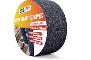 ADHES TAPE PURSUIT OF PERFECTION ADHES Nastro antiscivolo, adesivo antiscivolo per Universal Nero, 5cm x 6 m, alta trazione, adesivo forte, impermeabile