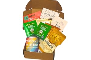 Little Box of Sunshine 7 Item Gift Box|Pamper Box|Care Package for her| Hug in a box| Get Well Soon Gifts| Birthday Gifts for her| Relaxing University Gifts| Letterbox Gifts with Tea| Candle,Biscuit