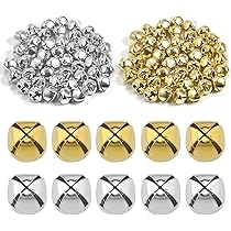 SYEYCW 100 Pièces Grelots Clochettes, 12mm Noël Jingle Bells, Métal