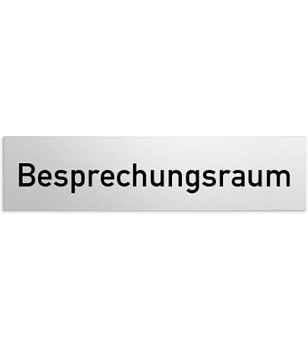 Türschild 160x40 Mm – Aluminium, Eloxiert In Edelstahloptik, Made In Germany (WC + Pfeil Links)