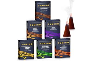 Fumino Fresh Incense Cones Multipack Fireside and Frost Bundle 6 Boxes 120 Cones Masala Agarbatti Joss Scent Fragrance for Relaxation and Meditation, Home and House Decor Scent Cones - Fragrant Cones