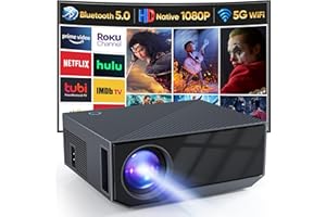 ZDK Neuer Beamer 2024 mit 5G WiFi-Unterstützung Ultra HD 1080P 5G WiFi projektor mit 20000 Lumen für Heimkino kompatibel mit Smartphones IOS/Andriod/PS5/Xbox
