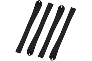 Yasmous Soft Loop Tie Down Straps, 4Pcs Ratchet Tie-Down Strap Loops, Heavy Duty Soft Loops Nylon Motorbike Tie Down Straps for ATV UTV Scooters Dirt Bikes Wheelchairs 11.6in (Black)