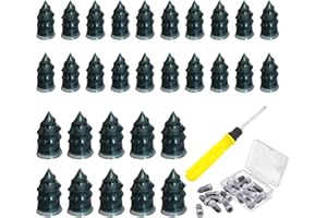 DIVONO Set di 30 chiodi in gomma per riparazione pneumatici, con cacciavite, set di riparazione auto self-service, per auto, auto, biciclette, camion (15 S + 15 L) (come mostrato)