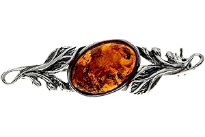 SILVERAMBER JEWELLERY SilverAmber - 4022 - Broche Femme - Ambre - Argent 925/1000