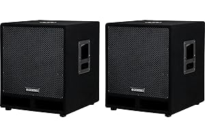 McGrey PAS-115 Passiv-Subwoofer 2X Set - 15" Woofer - Belastbarkeit: 300 Watt (RMS) - Impedanz: 4 Ohm - Frequenzgang: 45 Hz - 1,5 kHz - Anschlüsse im Klinken- und SPK-Format - Robustes Holzgehäuse